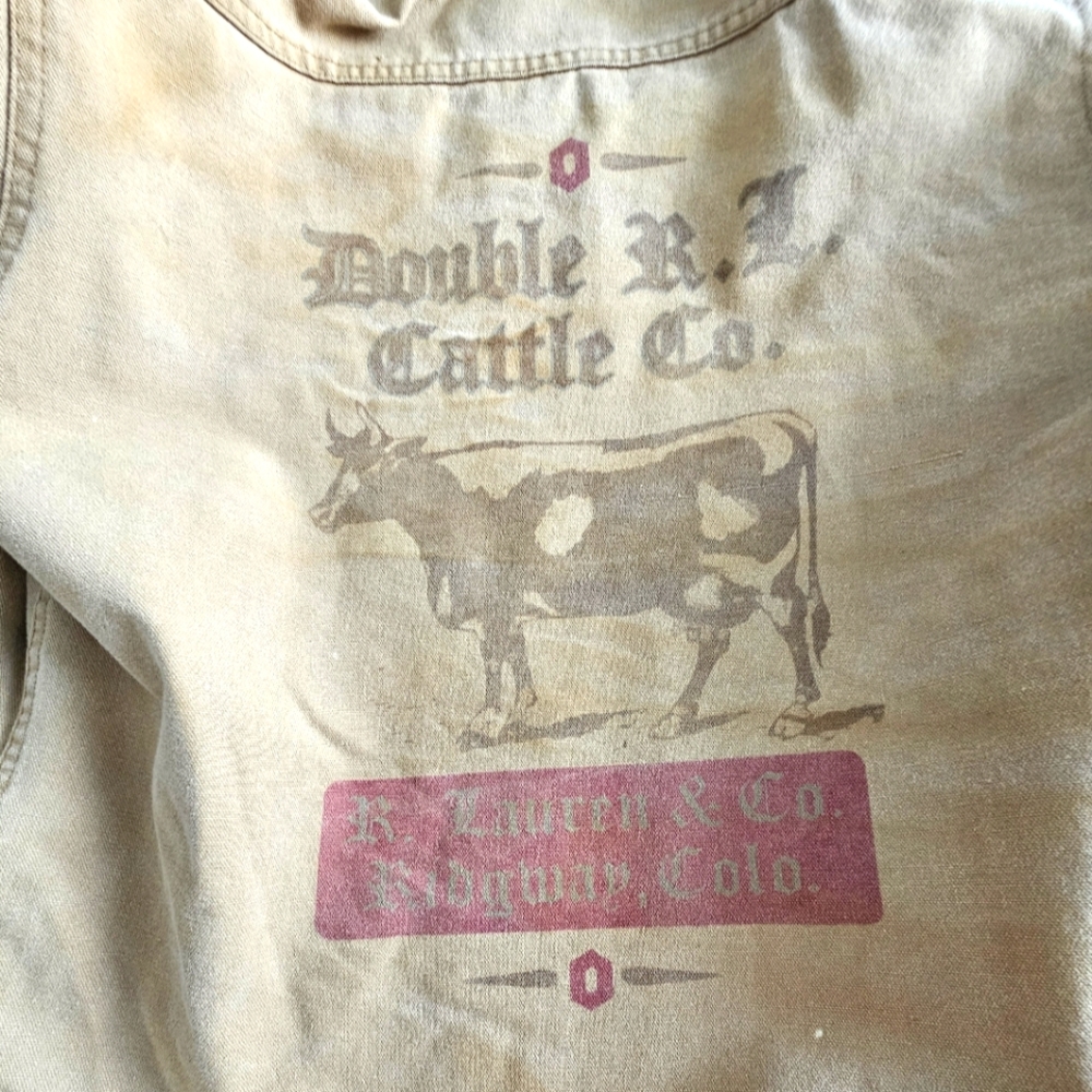 Vtg Polo Country Ralph Lauren Men's Large Reversible Button Hunting Barn Jacket